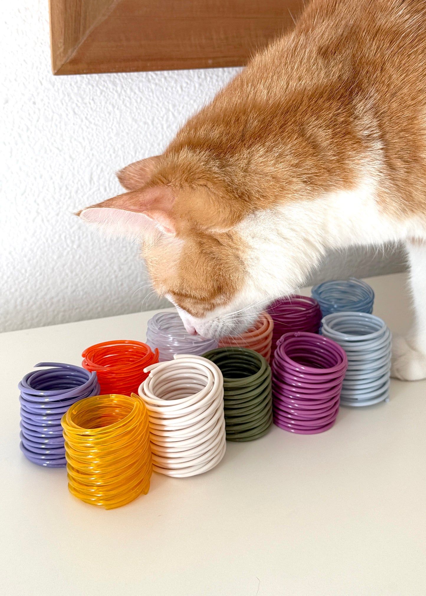 Solid and Translucent Cat Toy Springs (Pack of 5)